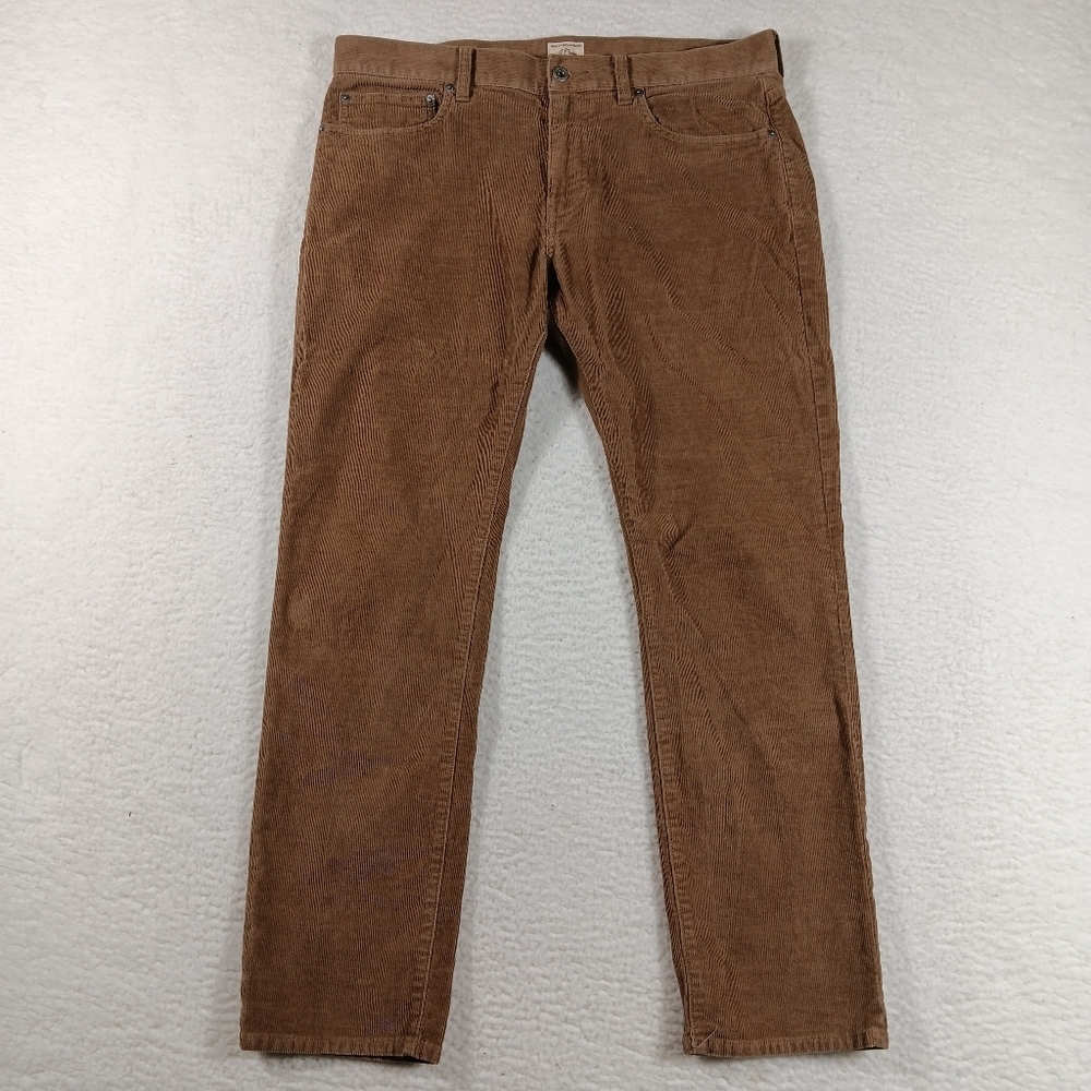 J Crew Pants Mens 34x30 Brown Corduroy 484 Slim Fit 5-Pocket Casual Cords